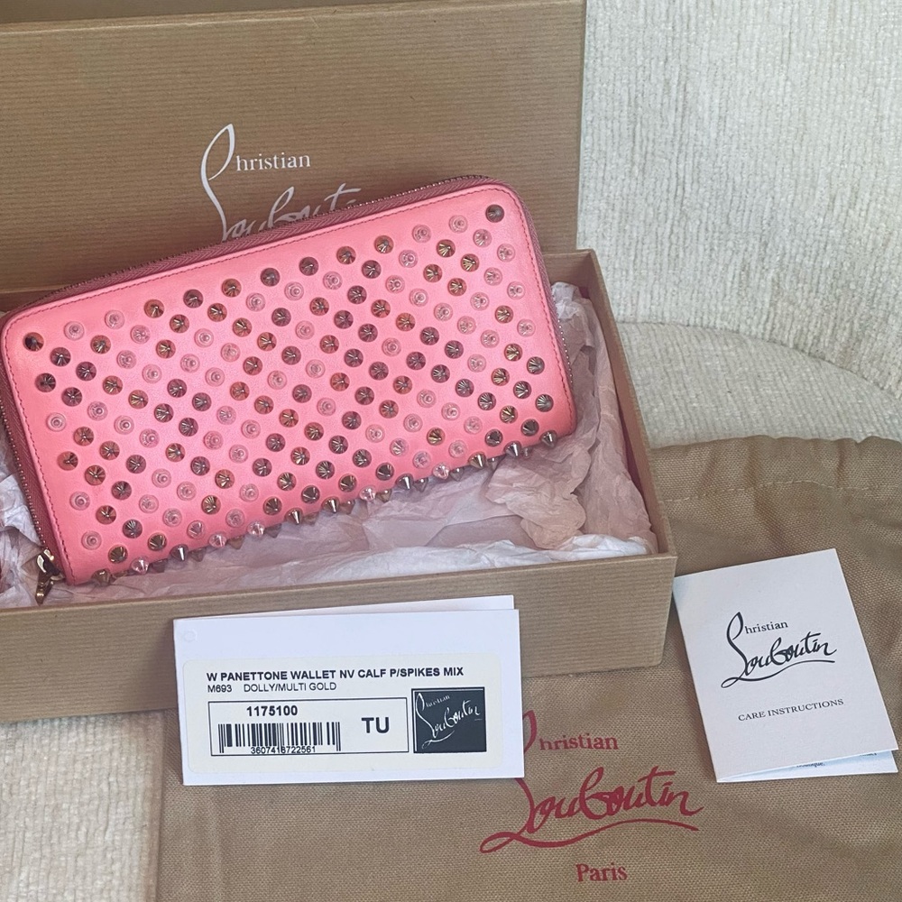 Christian Louboutin Long Pannetone Multi Spike Wallet